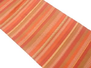 横段に幾何学模様織出し名古屋帯